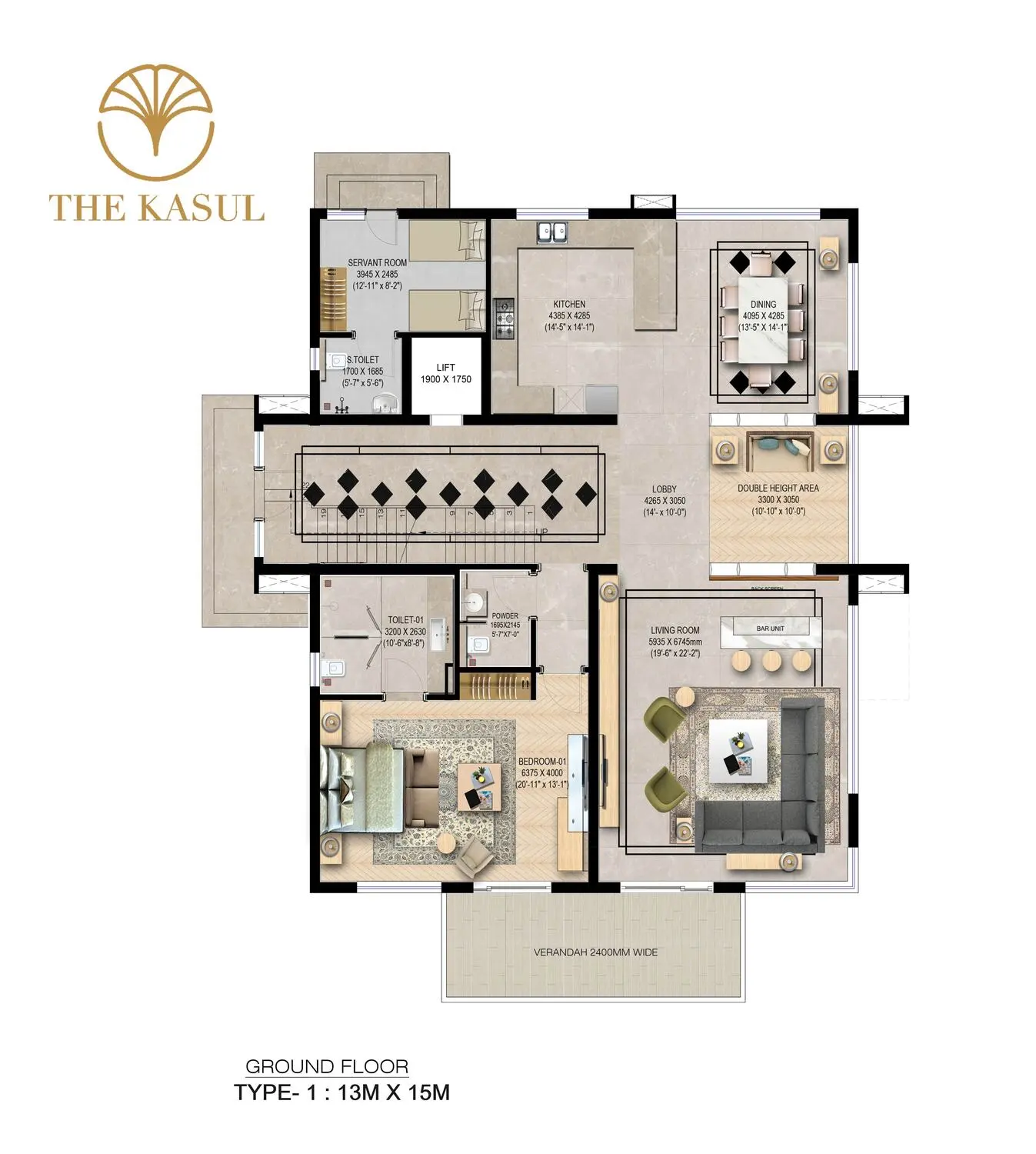 The Kasul 4 BHK Floor Plan