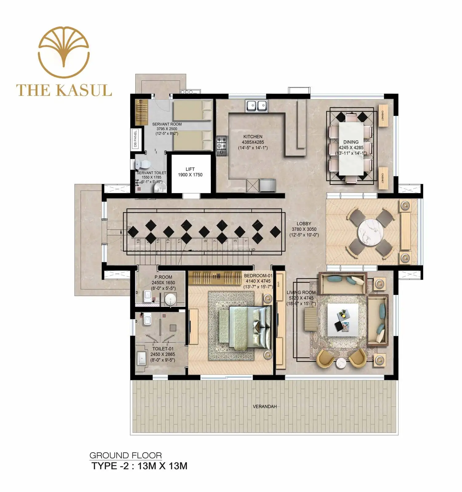 The Kasul 5 BHK Floor Plan